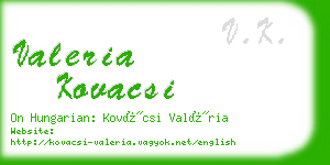 valeria kovacsi business card